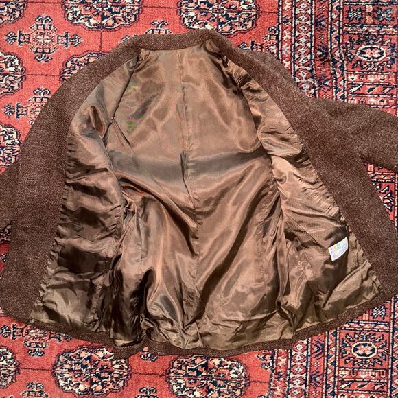 Sir For Her True Vintage, Flawless Condition Brown 100% Wool Blazer Jacket - Picture 5 of 6